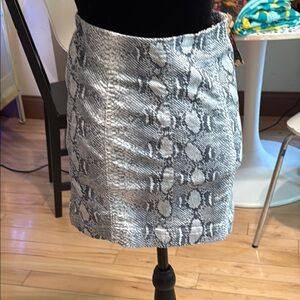 Free People Silver Mini Pencil Skirt Night Out